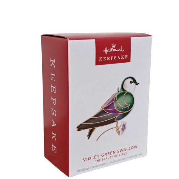 The Beauty of Birds Violet-Green Swallow Ornament NEW - Picture 1 of 11